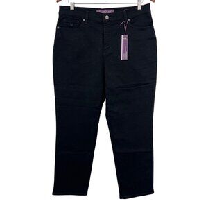 Gloria Vanderbilt Amanda 12 Short Slim Jeans Heritage Fit Taper Black Denim New